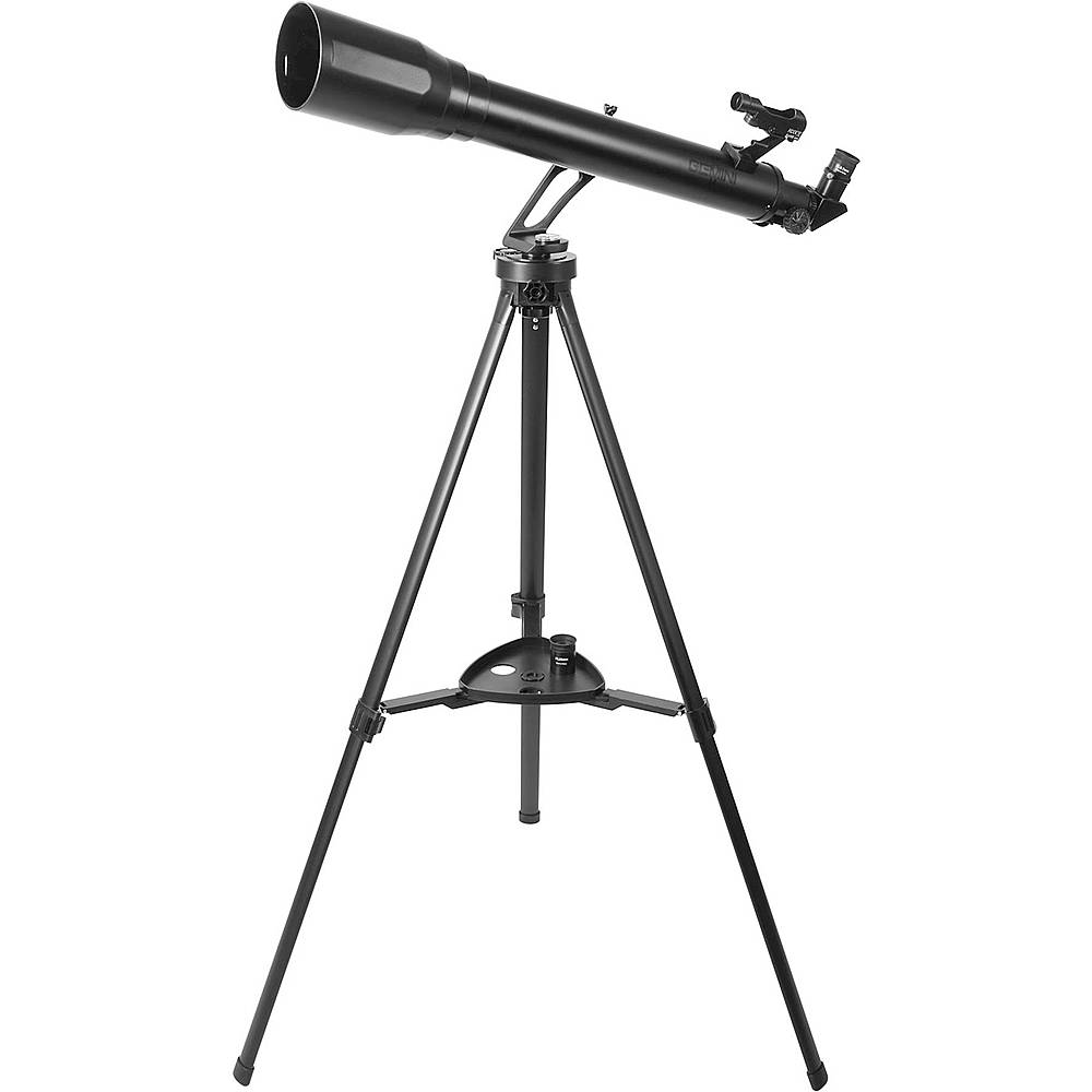 Left View: Explore One - 50mm Refractor Telescope with Panhandle Mount and Astronomy App - White
