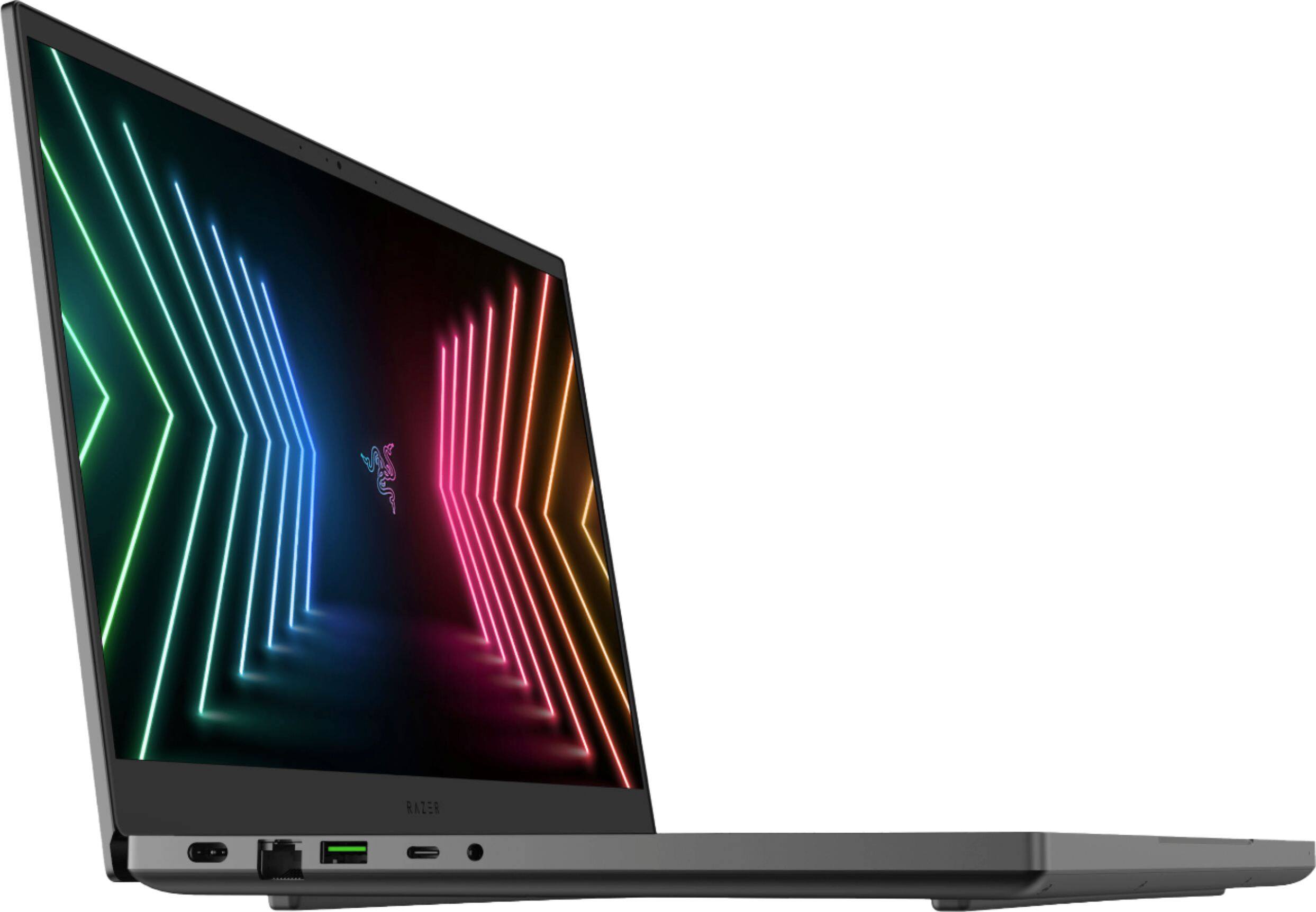 Angle View: Razer - Blade 15 Base - 15.6" Gaming Laptop - FHD 144Hz - Intel Core i7 - NVIDIA GeForce RTX 3070-16GB RAM-512GB SSD - Black