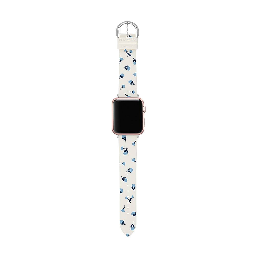 Left View: kate spade new york - floral silicone 38/40mm band for Apple Watch® - Floral Silicone