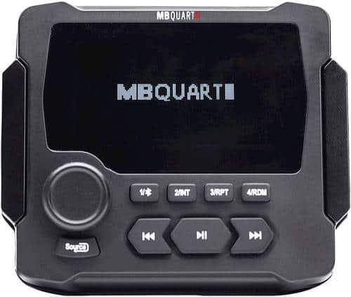 MB Quart GMR-LCD Gauge Hole Mount Marine/Boat Receiver Bluetooth AM/FM Radio