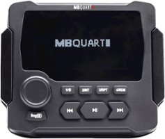 MB Quart - 160 Watt Powered Off-Road & Marine Multimedia Source Unit with AM/FM/Bluetooth - Black - Front_Zoom