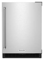 KitchenAid - 5.0 Cu. Ft. Built-In Mini Fridge - Stainless Steel - Front_Zoom