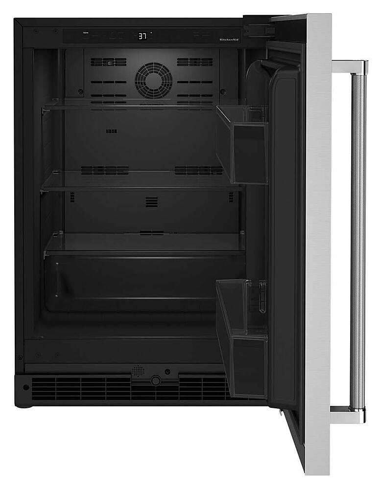 Alt View 12. KitchenAid - 5.0 Cu. Ft. Built-In Mini Fridge - Stainless Steel.