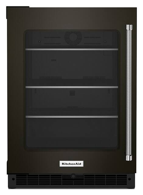 KitchenAid 5.2 Cu. Ft. Built In Mini Fridge Black Stainless Steel