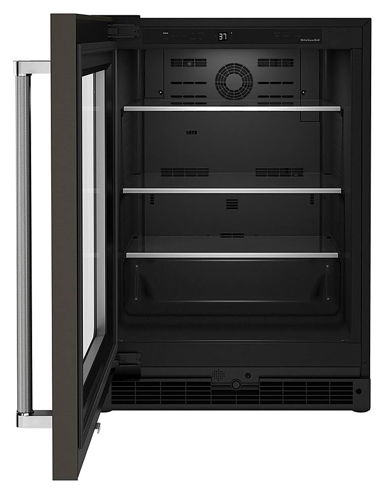 Alt View 11. KitchenAid - 5.2 Cu. Ft. Built-In Mini Fridge - Black Stainless Steel.