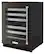 Left. KitchenAid - 46-Bottle Dual-Zone Wine Cellar with Glass Door and Metal-Front Racks - Black Stainless Steel.