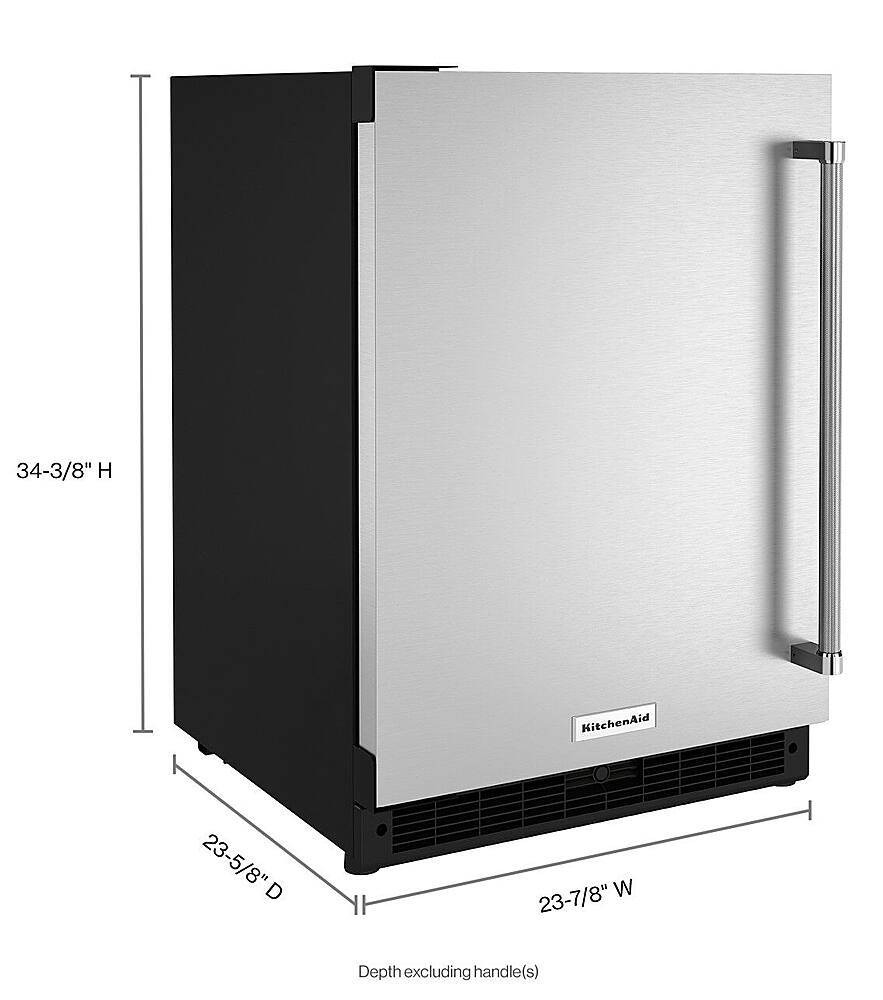 Alt View 11. KitchenAid - 5.0 Cu. Ft. Built-In Mini Fridge - Stainless Steel.