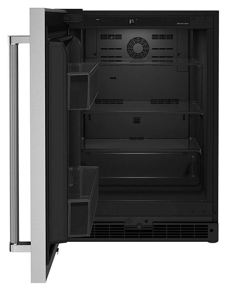 Alt View 12. KitchenAid - 5.0 Cu. Ft. Built-In Mini Fridge - Stainless Steel.
