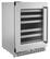 Angle. KitchenAid - 46-Bottle Dual-Zone Wine Cellar with Glass Door and Metal-Front Racks - Stainless Steel.