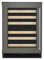 KitchenAid - 46-Bottle Dual-Zone Wine Cellar with Wood-Front Racks - Custom Panel Ready - Front_Zoom