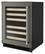Left. KitchenAid - 46-Bottle Dual-Zone Wine Cellar with Wood-Front Racks - Custom Panel Ready.