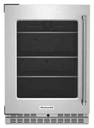 KitchenAid - 5.2 Cu. Ft. Built-In Mini Fridge - Stainless steel - Front_Zoom