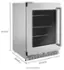 Alt View 12. KitchenAid - 5.2 Cu. Ft. Built-In Mini Fridge - Stainless Steel.