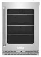KitchenAid - 5.2 Cu. Ft. Built-In Mini Fridge - Stainless Steel - Front_Zoom