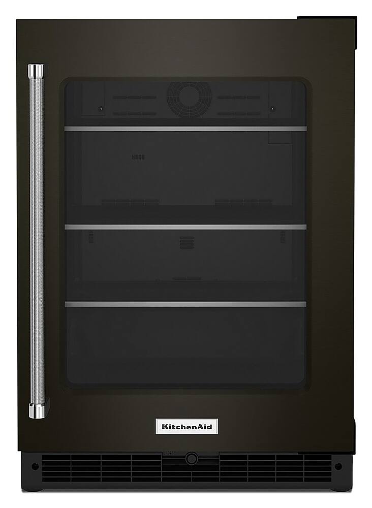 KitchenAid - 5.2 Cu. Ft. Built-In Mini Fridge - Black Stainless Steel