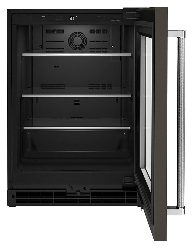 Alt View 11. KitchenAid - 5.2 Cu. Ft. Built-In Mini Fridge - Black Stainless Steel.