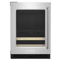 KitchenAid - 14 Bottle Dual Zone Beverage Cooler with Temperature Monitoring System - Stainless Steel - Front_Zoom