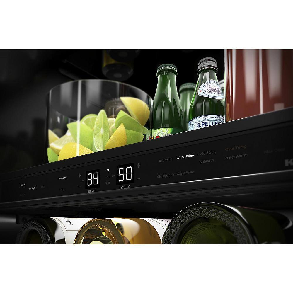Alt View 13. KitchenAid - 14 Bottle Dual Zone Beverage Cooler with Temperature Monitoring System - Stainless Steel.