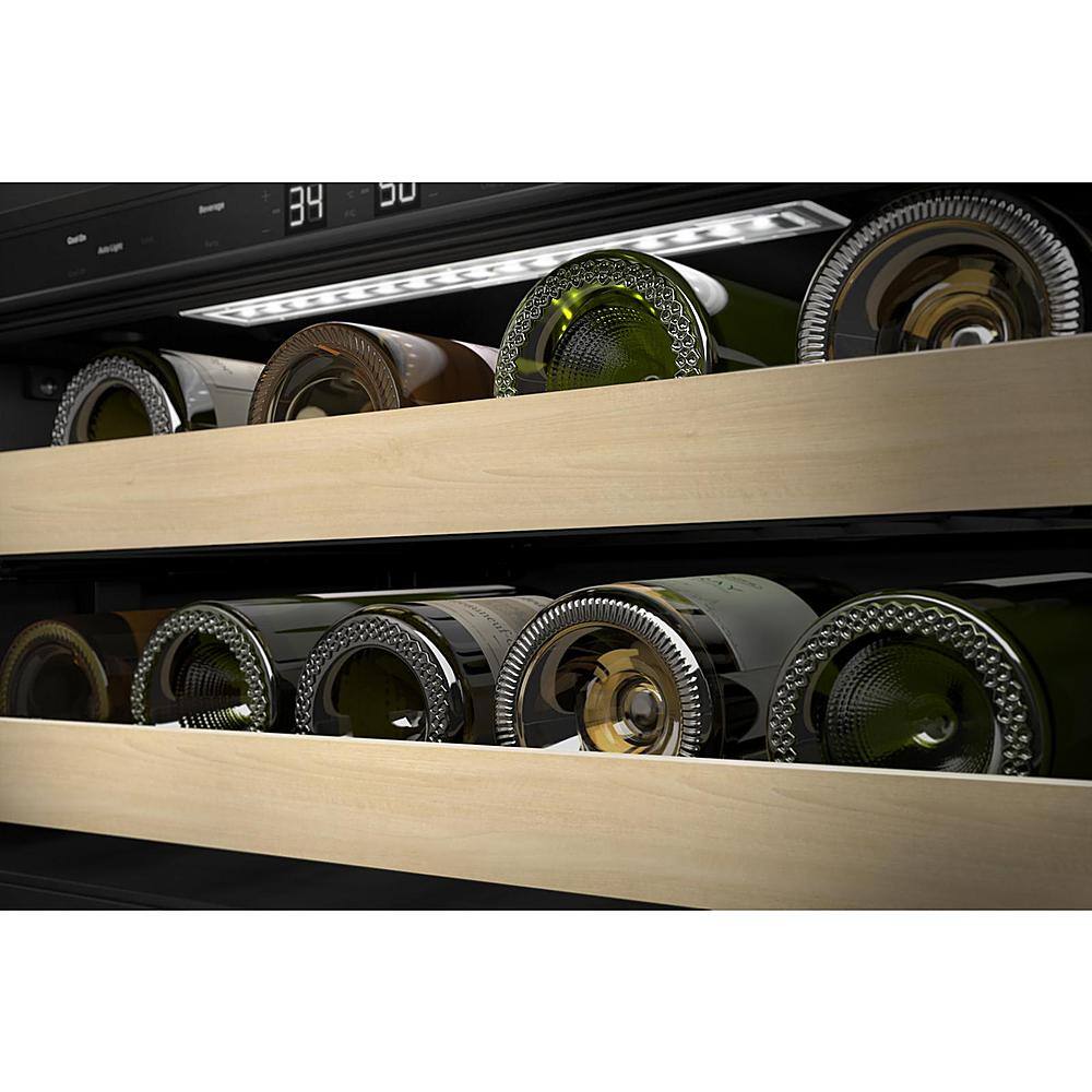 Alt View 14. KitchenAid - 14 Bottle Dual Zone Beverage Cooler with Temperature Monitoring System - Stainless Steel.