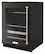 Left. KitchenAid - 14-Bottle Dual Zone Beverage Cooler with Glass Door and Metal-Front Racks - Black Stainless.