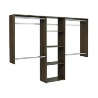 Easy Track - Deluxe Starter Closet Storage Organizer System with Shelves - Truffle - Front_Zoom