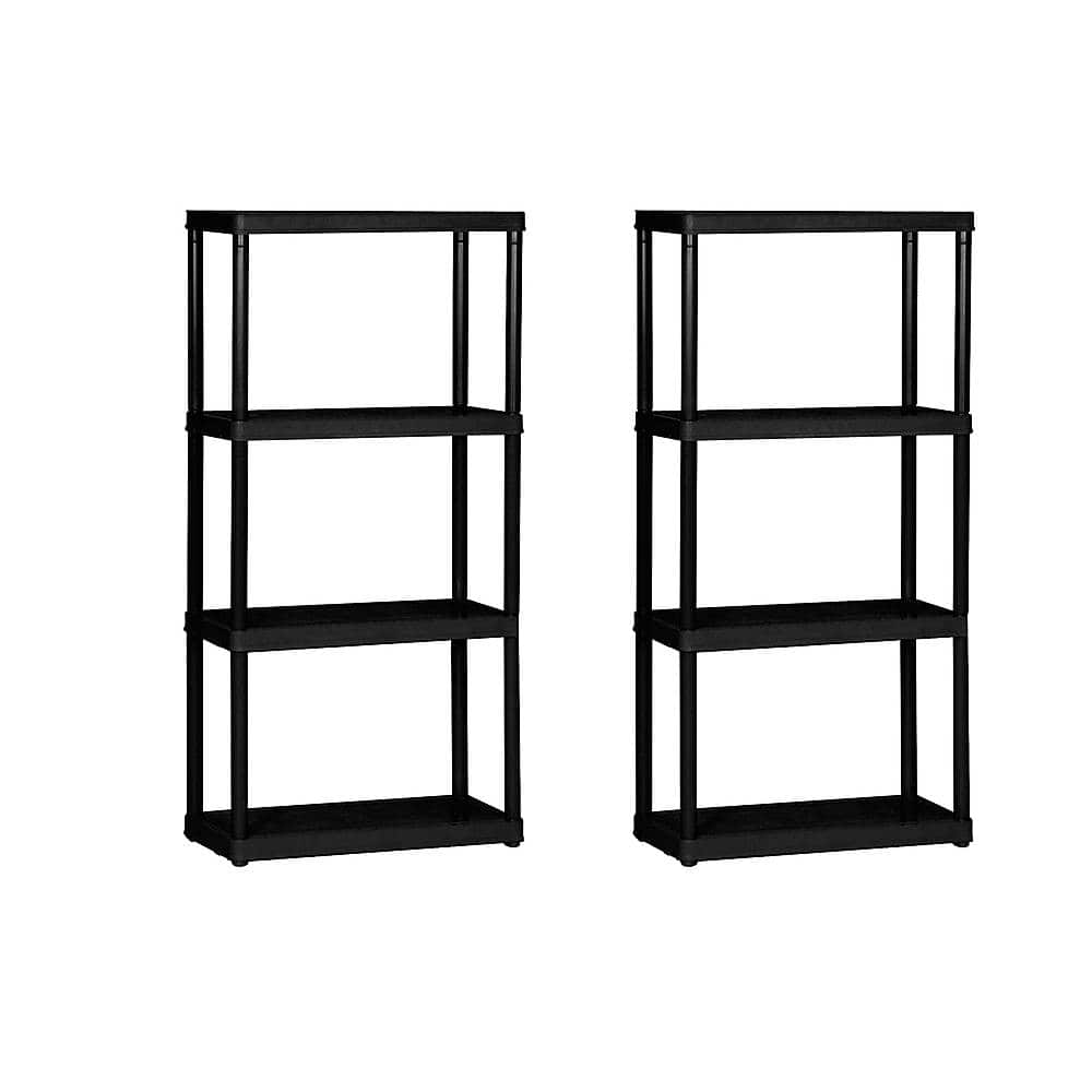 Front. Gracious Living - 4 Shelf Tier Light Duty Indoor and Garage Shelf (2 Pack).