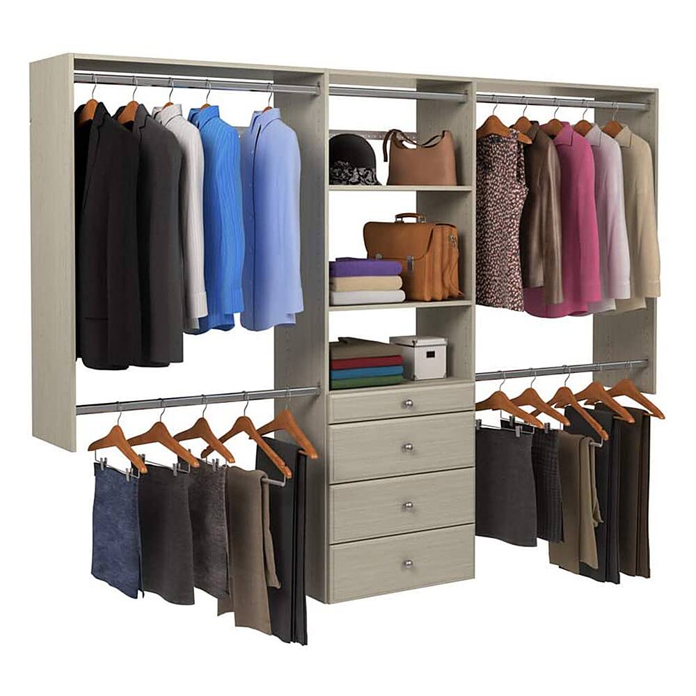 Best Buy: Easy Track Deluxe Tower Closet Storage Organizer with Shelves ...