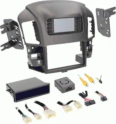 Angle. Metra - Dash Kit for Select 1999-2003 Lexus RX DIN - Gray/Black Trim.
