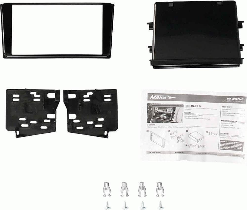 Front. Metra - Dash Kit for Select 2016-2021 Subaru BRZ DDIN - High Gloss Black.