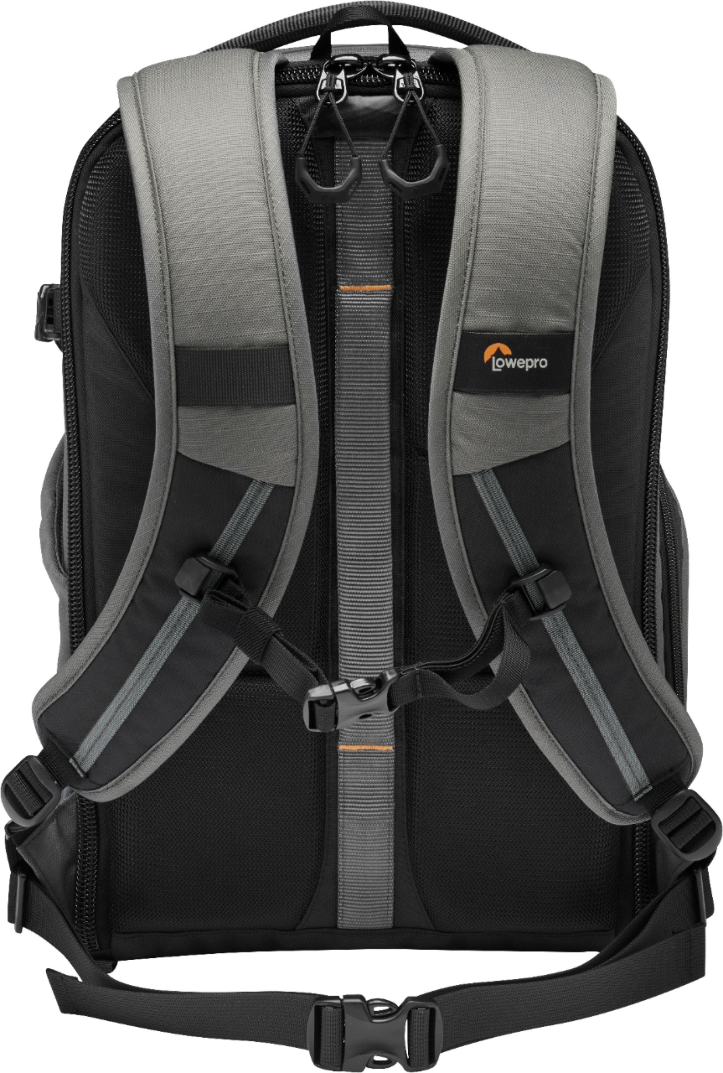 Left View: Platinum™ - Street Tech Pro 20 Medium Backpack - Gray