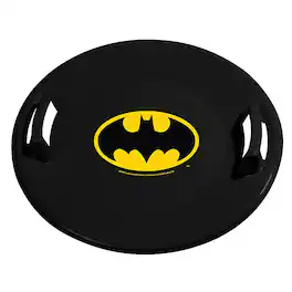 Slippery Racer - Downhill Pro Batman Plastic Saucer Disc Snow Sled - Black