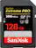 Front. SanDisk - Extreme Pro 128GB SDXC UHS-II Memory Card - Black.