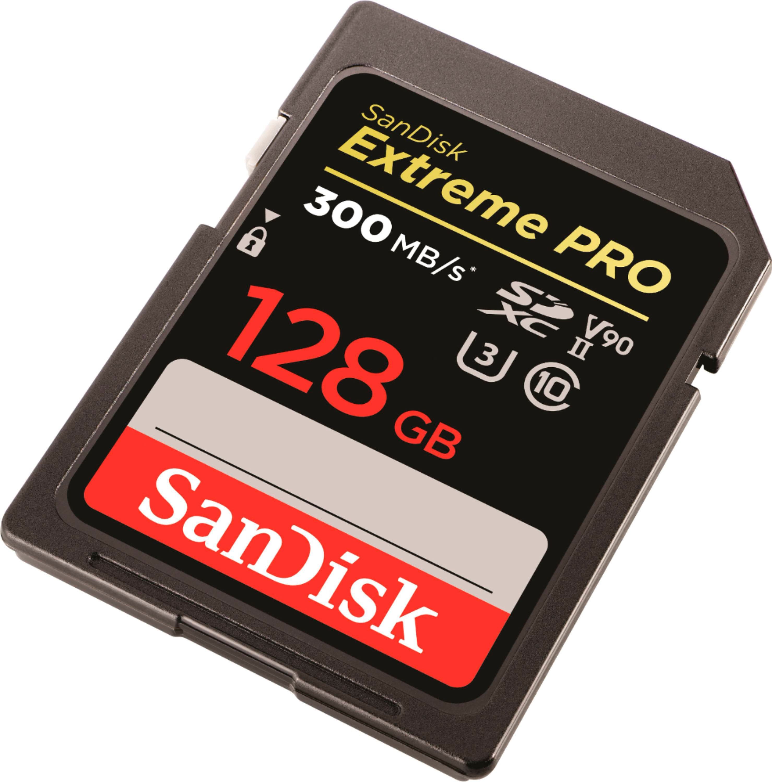 Alt View 11. SanDisk - Extreme Pro 128GB SDXC UHS-II Memory Card - Black.
