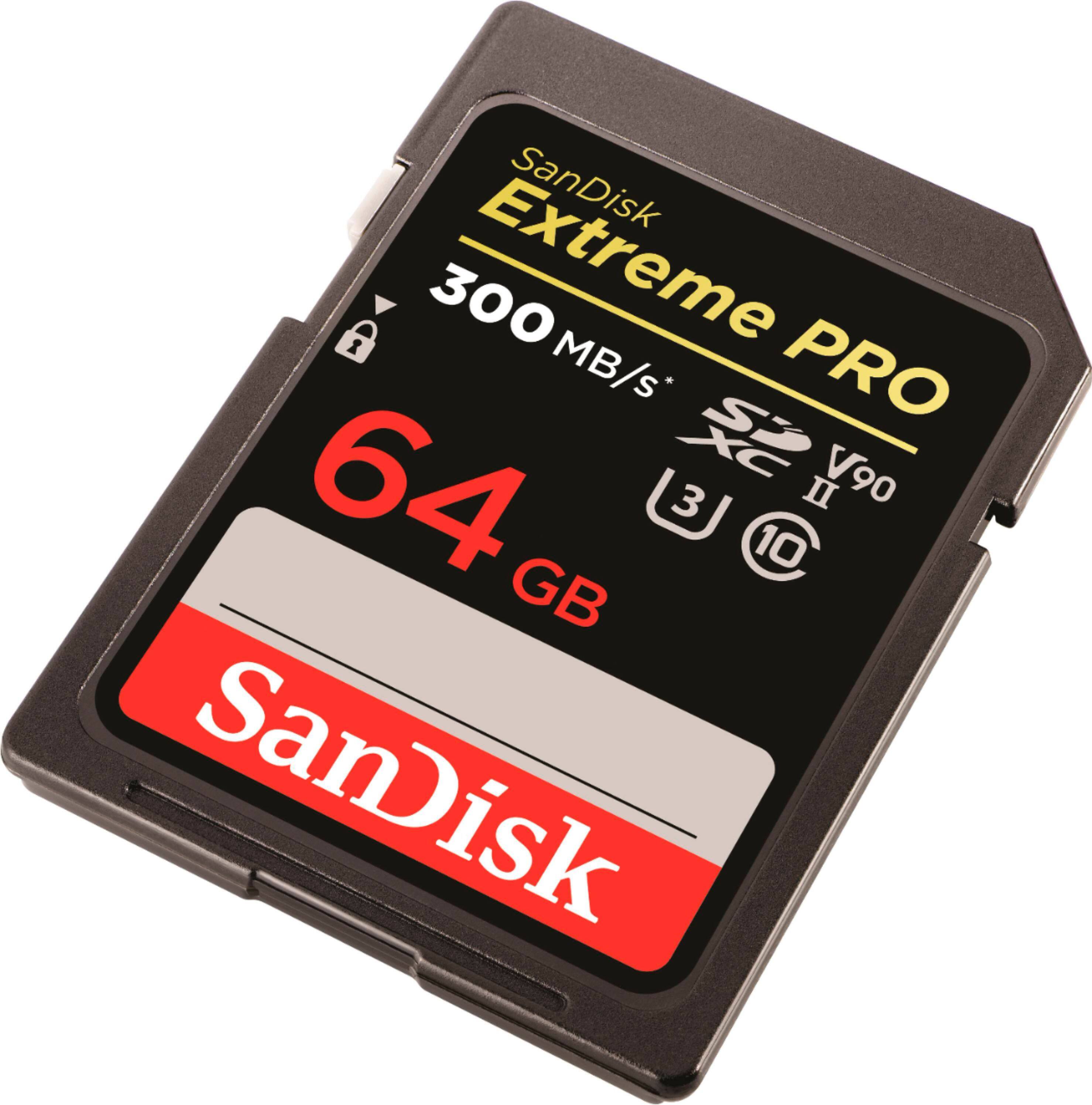 Alt View 11. SanDisk - Extreme Pro 64GB SDXC UHS-II Memory Card - Black.