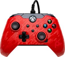 PDP - Wired Controller - Xbox Series X|S - Xbox One - PC - Phantasm Red - Phantasm Red - Front_Zoom