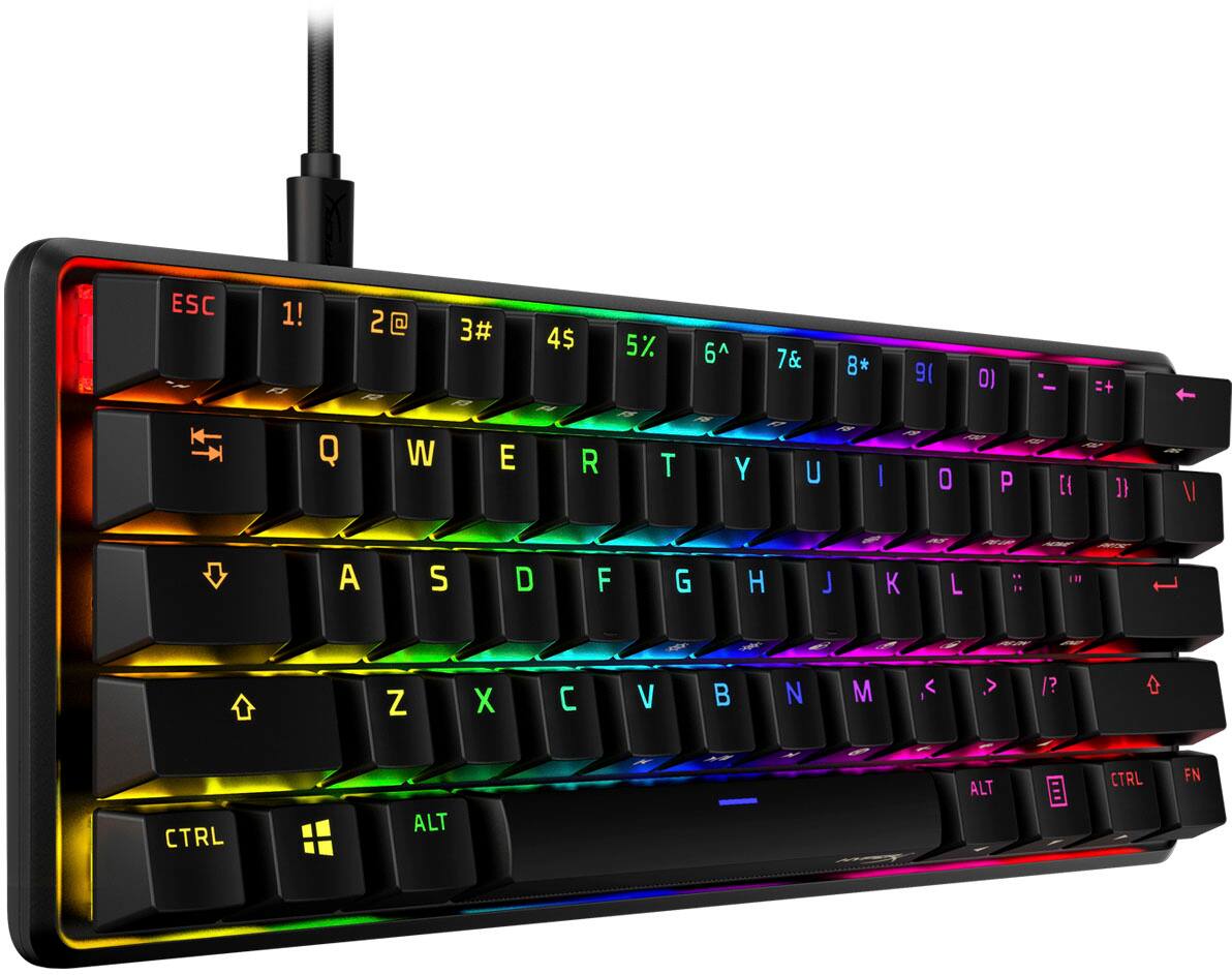 Alt View 17. HyperX - Alloy Origins 60% Wired Mechanical Linear Red Switch Gaming Keyboard and RGB Back Lighting - Black.