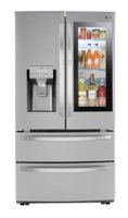 LG - 28 Cu.Ft. 4-Door French Door Smart Refrigerator with InstaView, Dual Ice with Craft Ice, and Double Freezer - Stainless steel - Front_Zoom