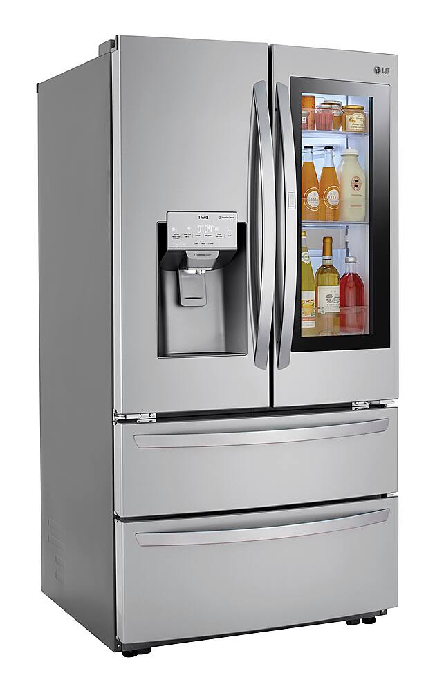Alt View 12. LG - 28 Cu. Ft. 4-Door French Door Smart Refrigerator with Dual Ice - Stainless Steel.
