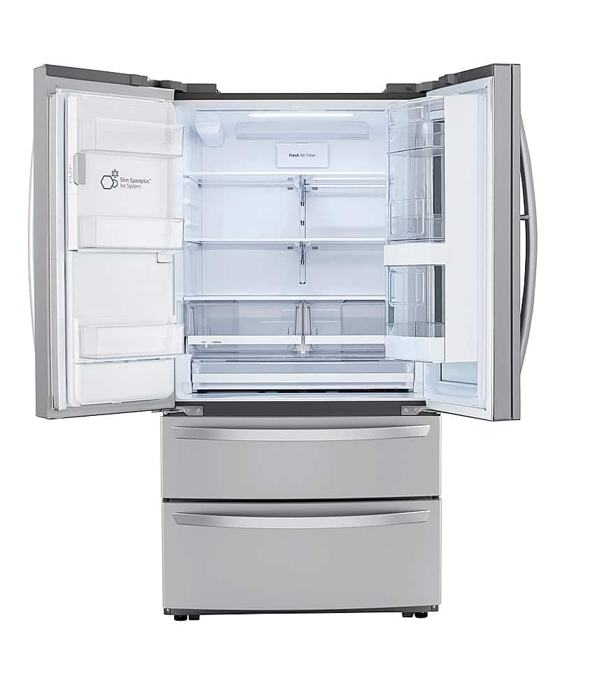 Alt View 20. LG - 28 Cu. Ft. 4-Door French Door Smart Refrigerator with Dual Ice - Stainless Steel.