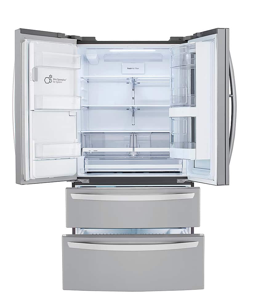 Alt View 21. LG - 28 Cu. Ft. 4-Door French Door Smart Refrigerator with Dual Ice - Stainless Steel.