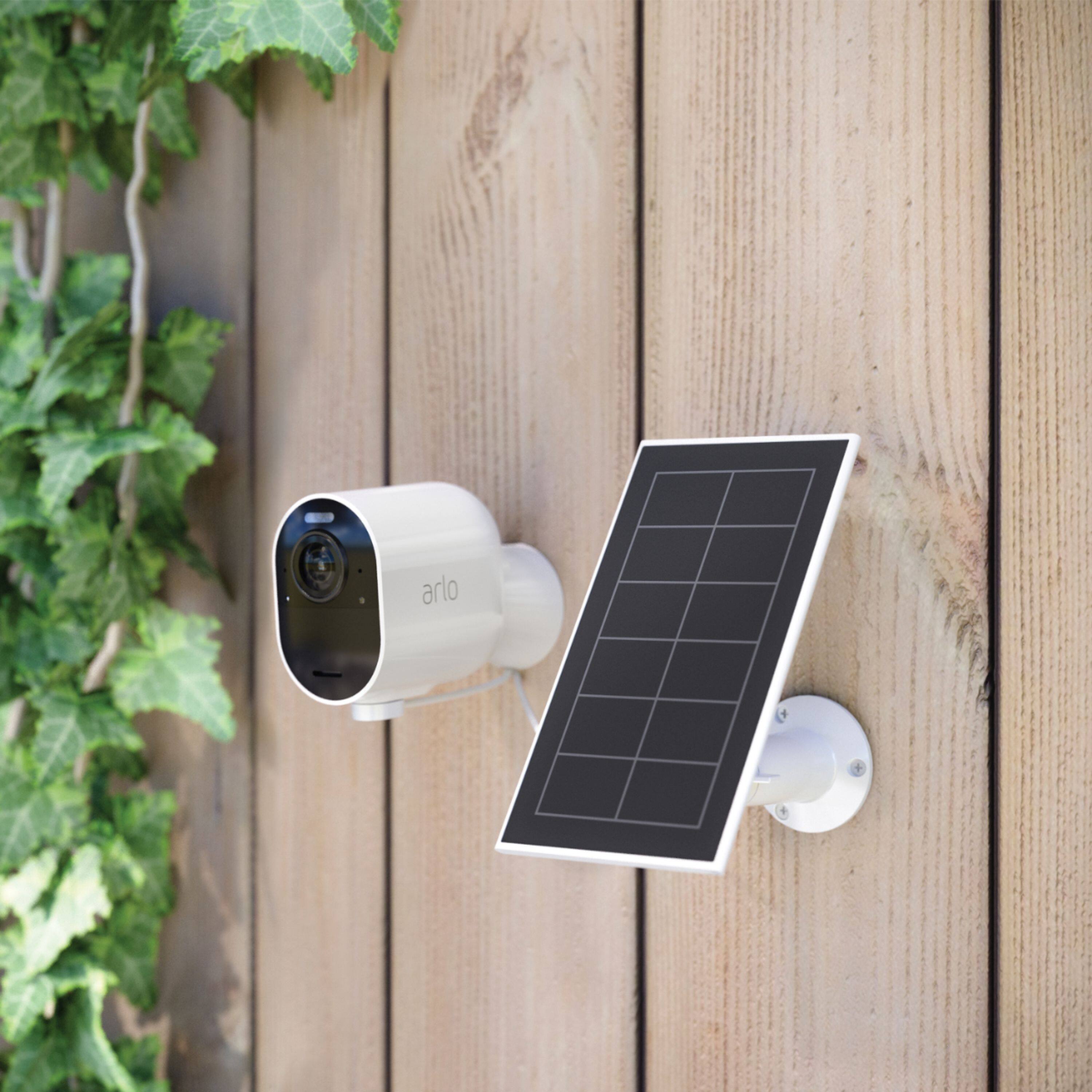 Alt View 11. Arlo - Mounted Solar Panel Charger for Pro 5S 2K, Pro 4, Pro 3, Floodlight, Ultra 2, and Ultra Cameras - White.