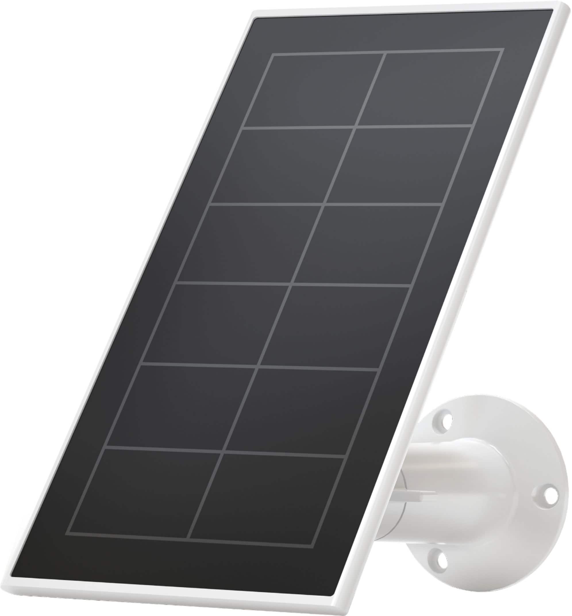 Arlo - Mounted Solar Panel Charger for Pro 5S 2K, Pro 4, Pro 3, Floodlight, Ultra 2, and Ultra Cameras - White - Alt_View_Zoom_1