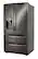 Angle. LG - 28 Cu. Ft. 4-Door French Door Smart Refrigerator with Dual Ice - Printproof Black Stainless Steel.