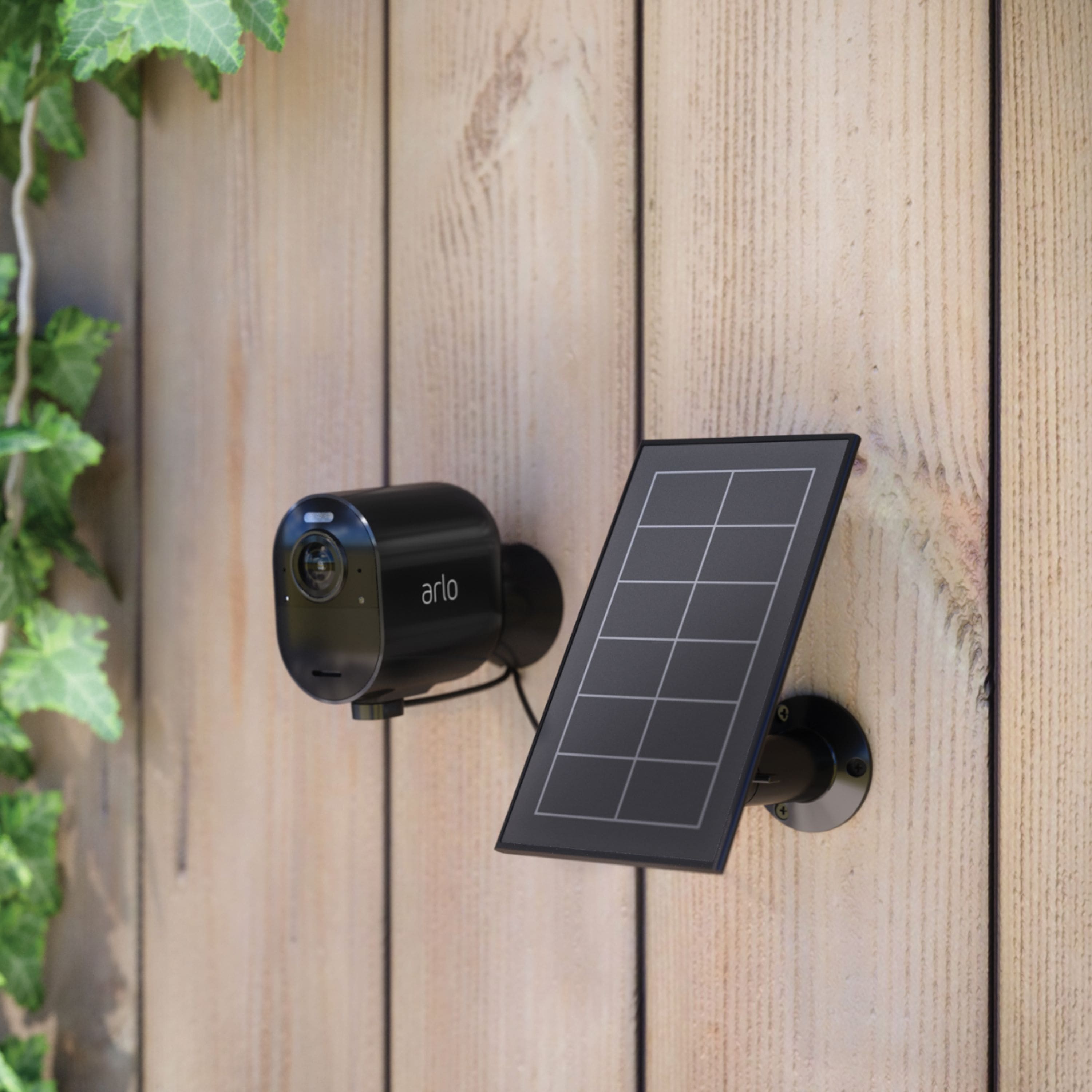 Alt View 11. Arlo - Mounted Solar Panel Charger for Pro 5S 2K, Pro 4, Pro 3, Floodlight, Ultra 2, and Ultra Cameras - Black.
