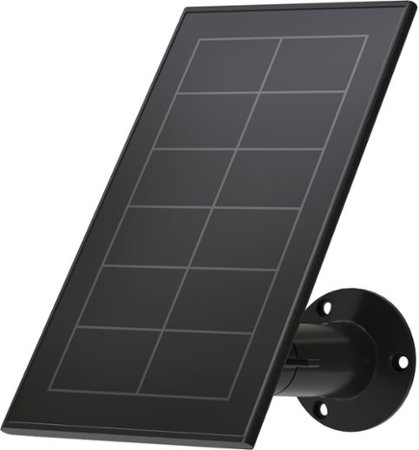 Arlo - Mounted Solar Panel Charger for Pro 5S 2K, Pro 4, Pro 3, Floodlight, Ultra 2, and Ultra Cameras - Black