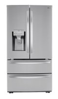 LG - 28 Cu.Ft. 4 Door French Door Smart Refrigerator with Dual Ice with Craft Ice and Double Freezer - Stainless steel - Front_Zoom