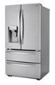 Left Zoom. LG - 28 Cu.Ft. 4 Door French Door Smart Refrigerator with Dual Ice with Craft Ice and Double Freezer - Stainless steel.