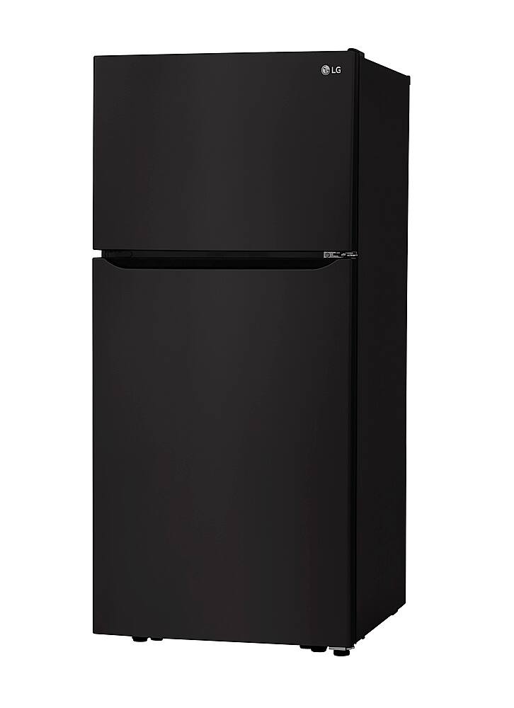 Angle. LG - 20.2 Cu. Ft. Top-Freezer Refrigerator - Black.