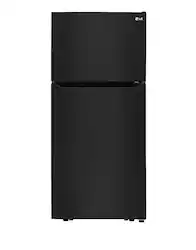 LG - 20.2 Cu. Ft. Top-Freezer Refrigerator - Black - Front_Zoom