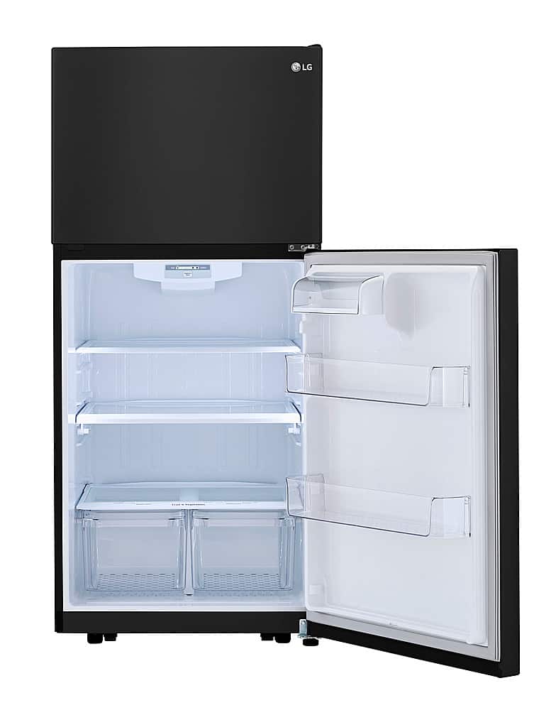 Alt View 16. LG - 20.2 Cu. Ft. Top-Freezer Refrigerator - Black.